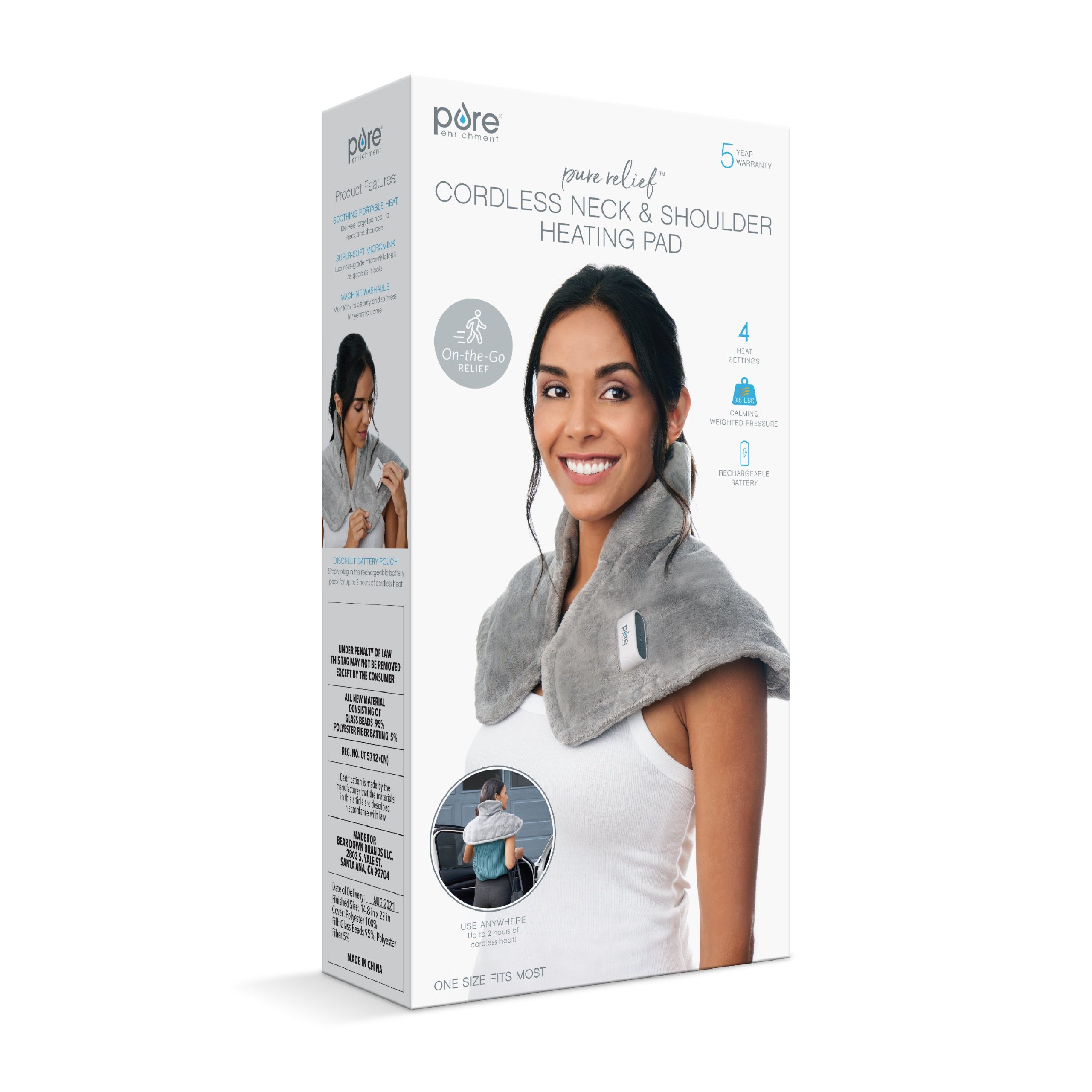 PureRelief Cordless Neck and Shoulder Heating Pad - Image 6