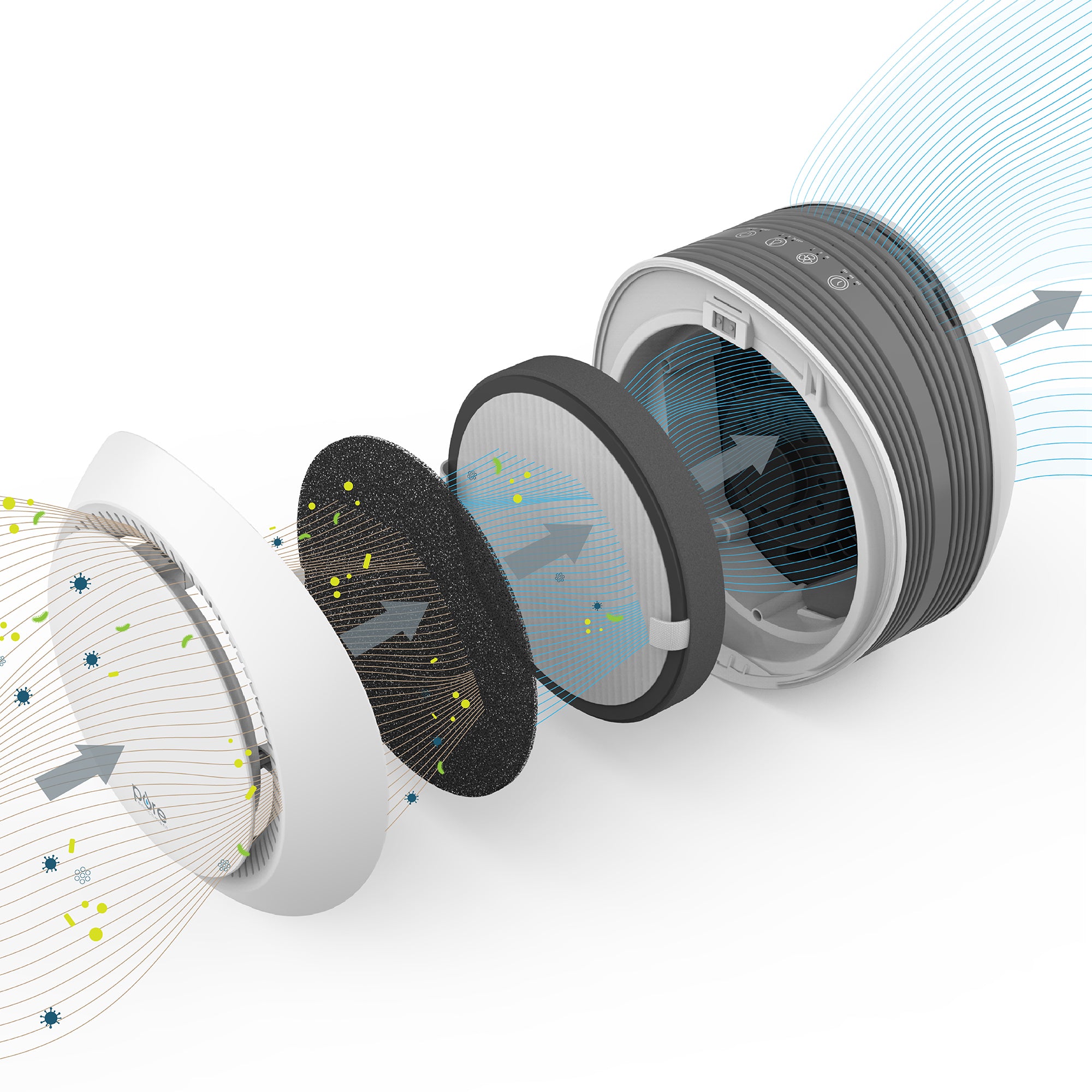 PureZone™ Halo True HEPA Air Purifier & Replacement Filter Bundle - Image 2