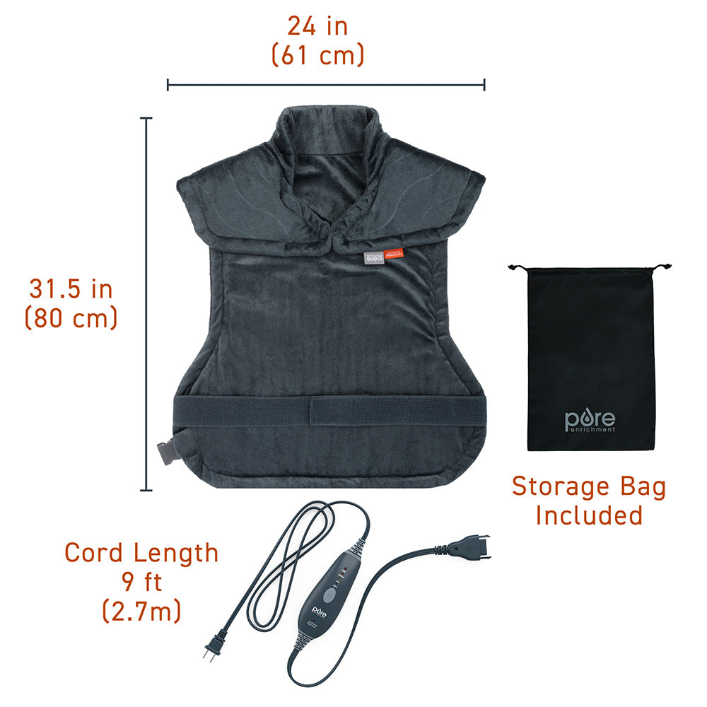 PureRelief Pro Far Infrared Back & Neck Heating Pad - Image 8