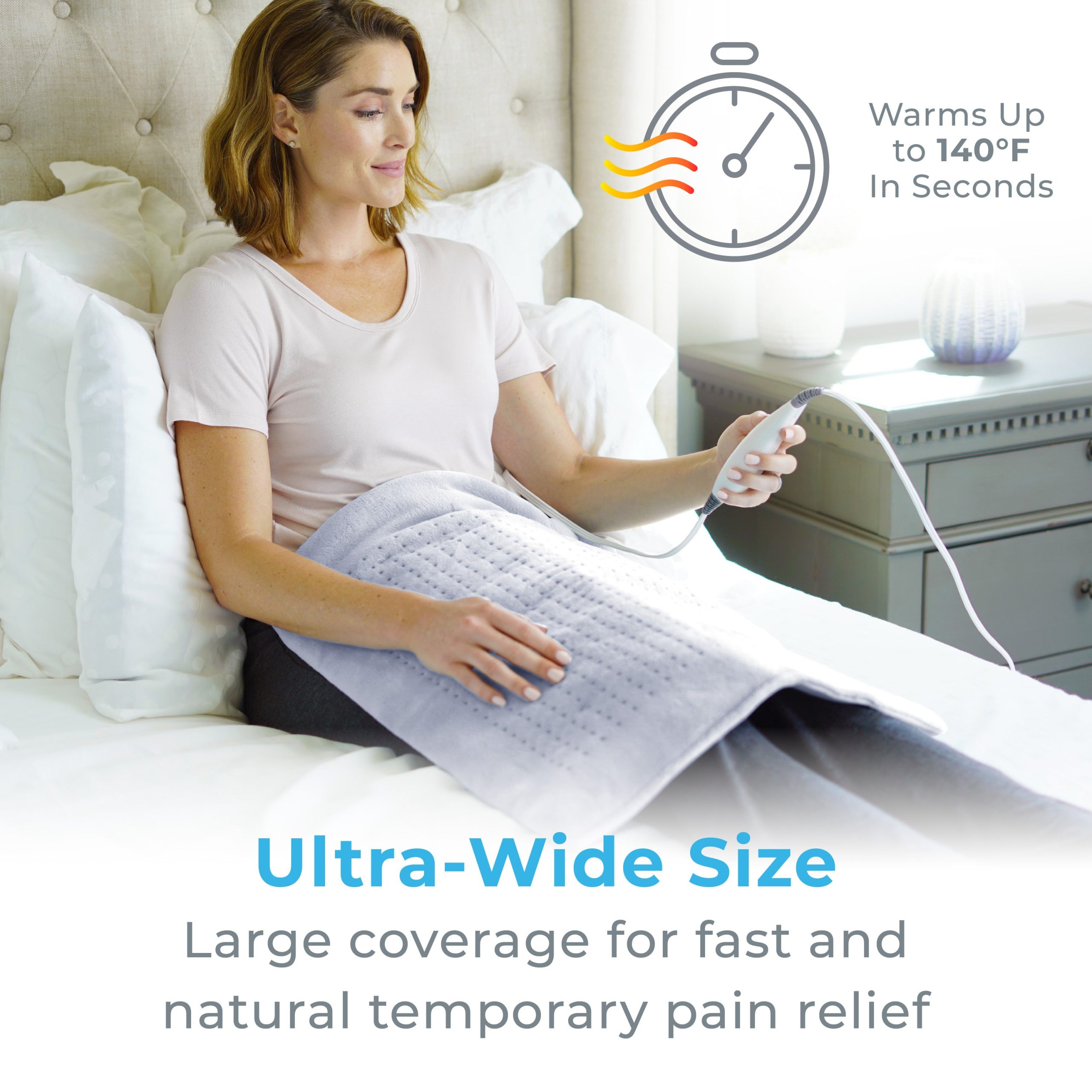 PureRelief XXL Ultra-Wide Microplush Heating Pad - Image 20