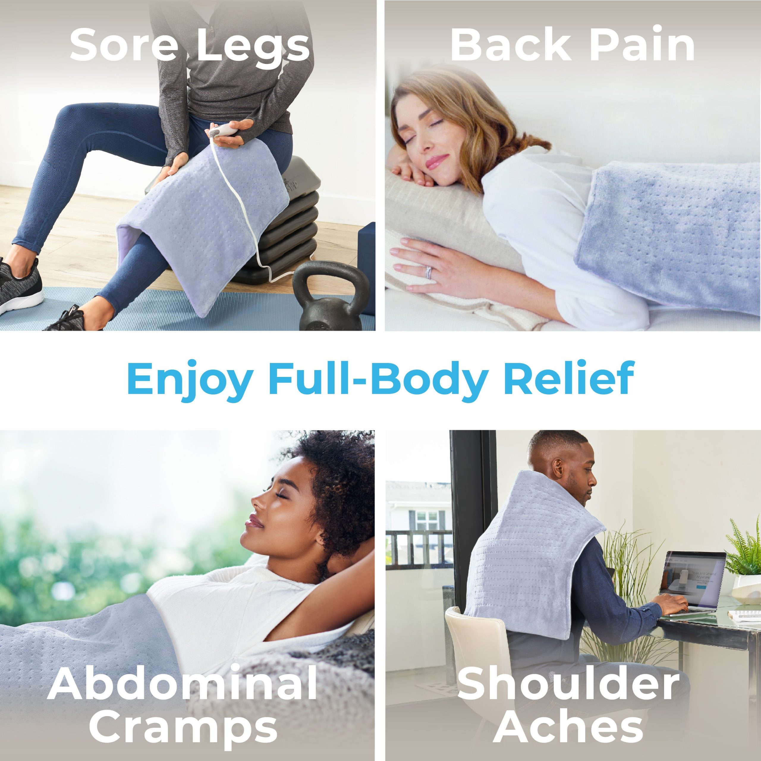 PureRelief XXL Ultra-Wide Microplush Heating Pad - Image 21