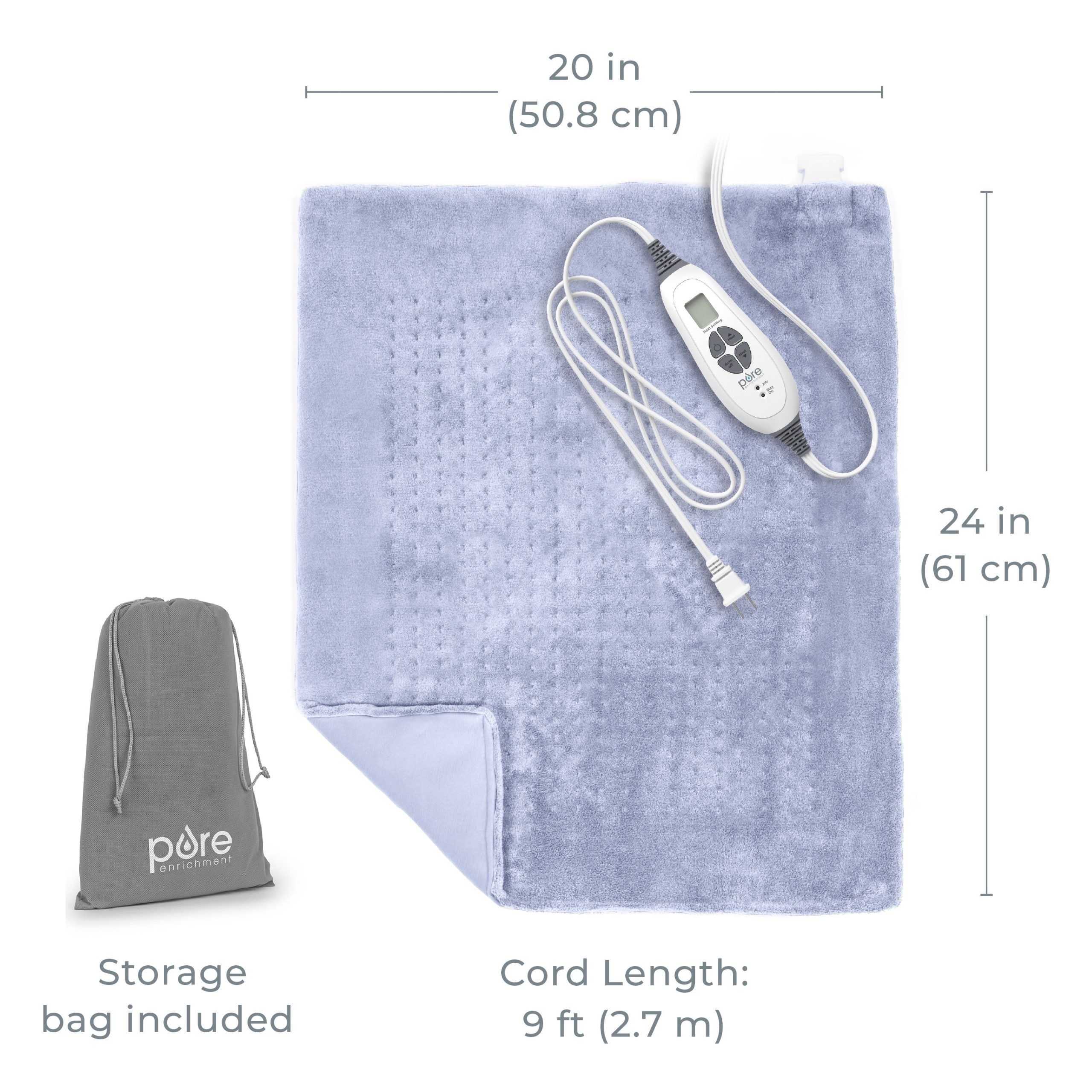 PureRelief XXL Ultra-Wide Microplush Heating Pad - Image 26