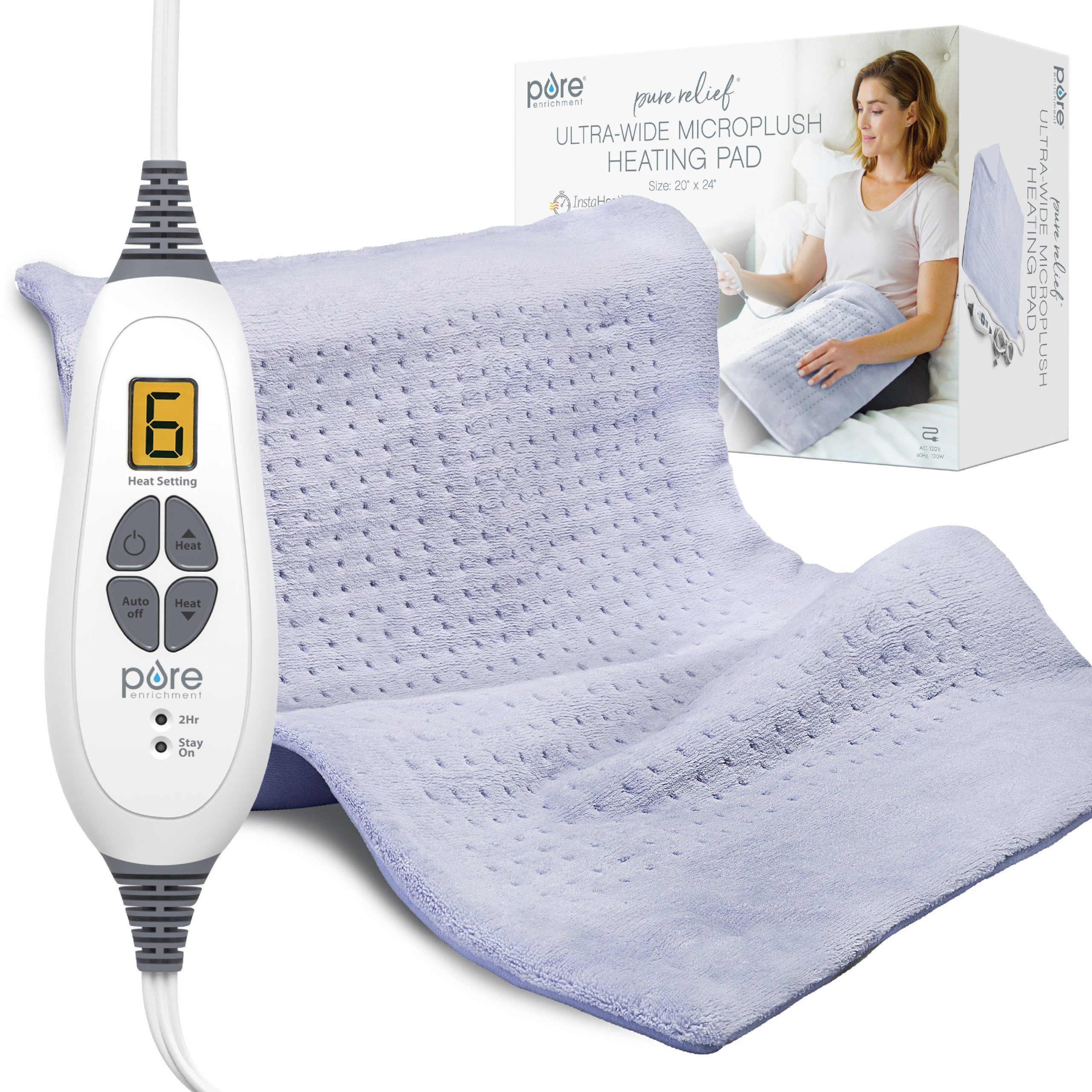 PureRelief XXL Ultra-Wide Microplush Heating Pad - Image 19