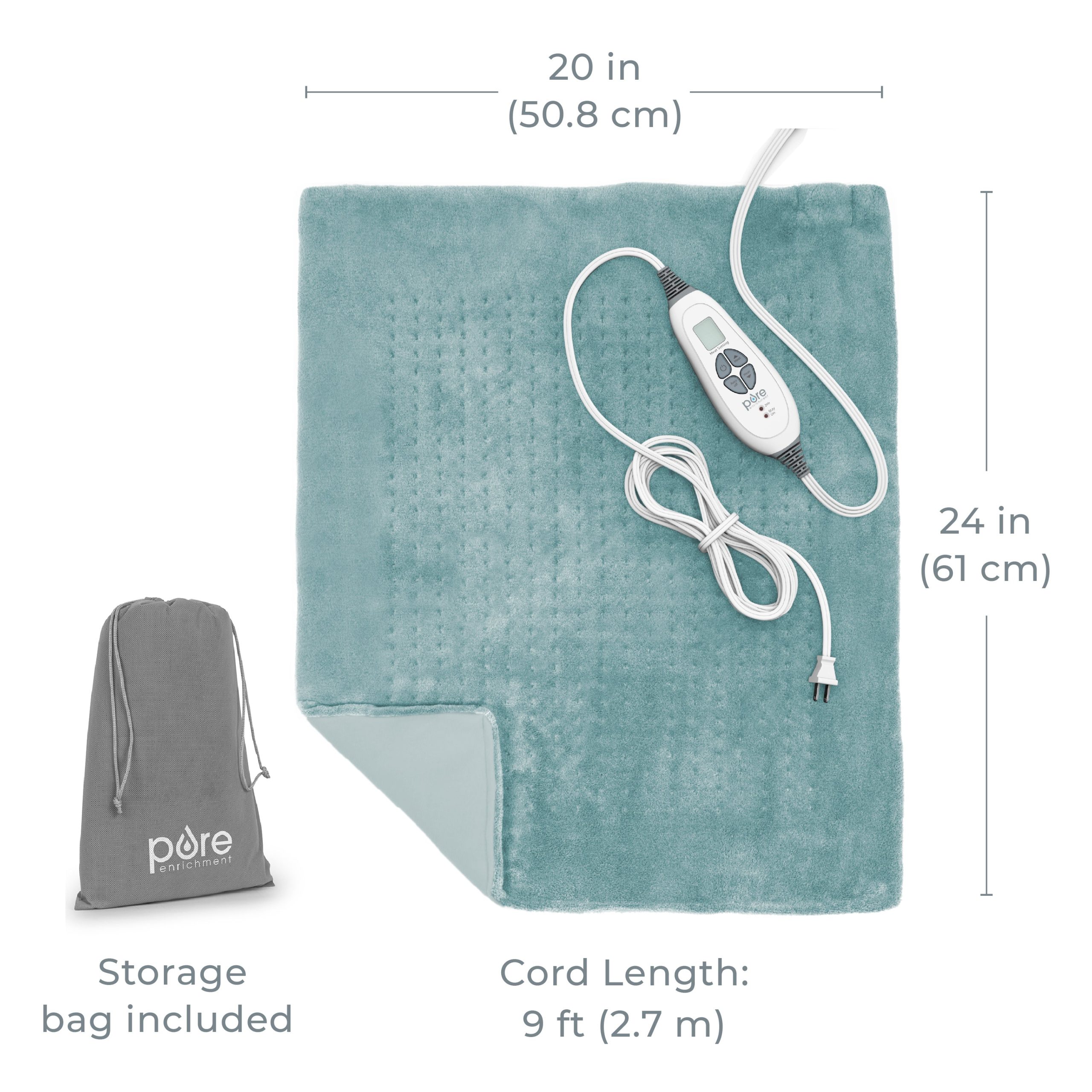 PureRelief XXL Ultra-Wide Microplush Heating Pad - Image 17