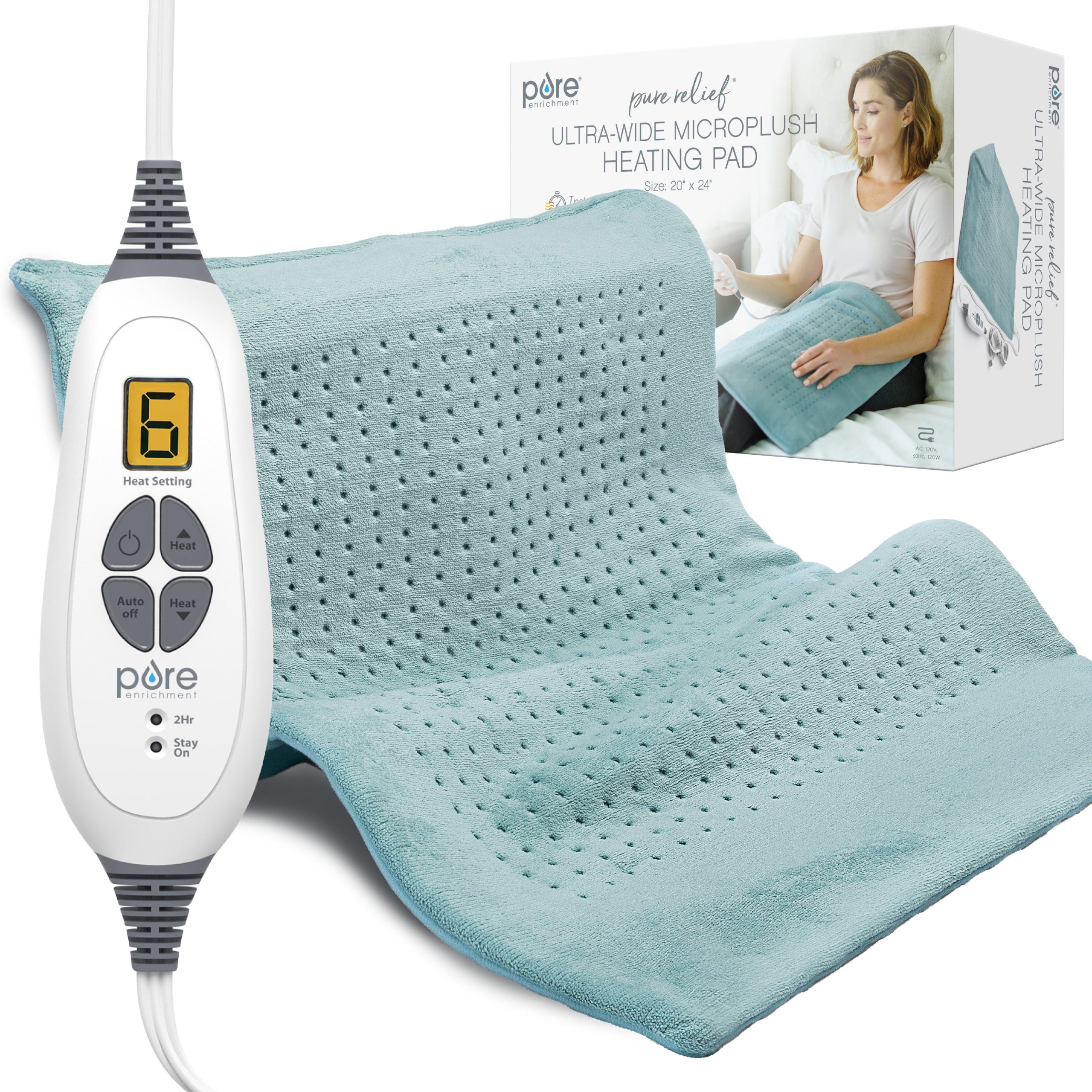 PureRelief XXL Ultra-Wide Microplush Heating Pad - Image 10