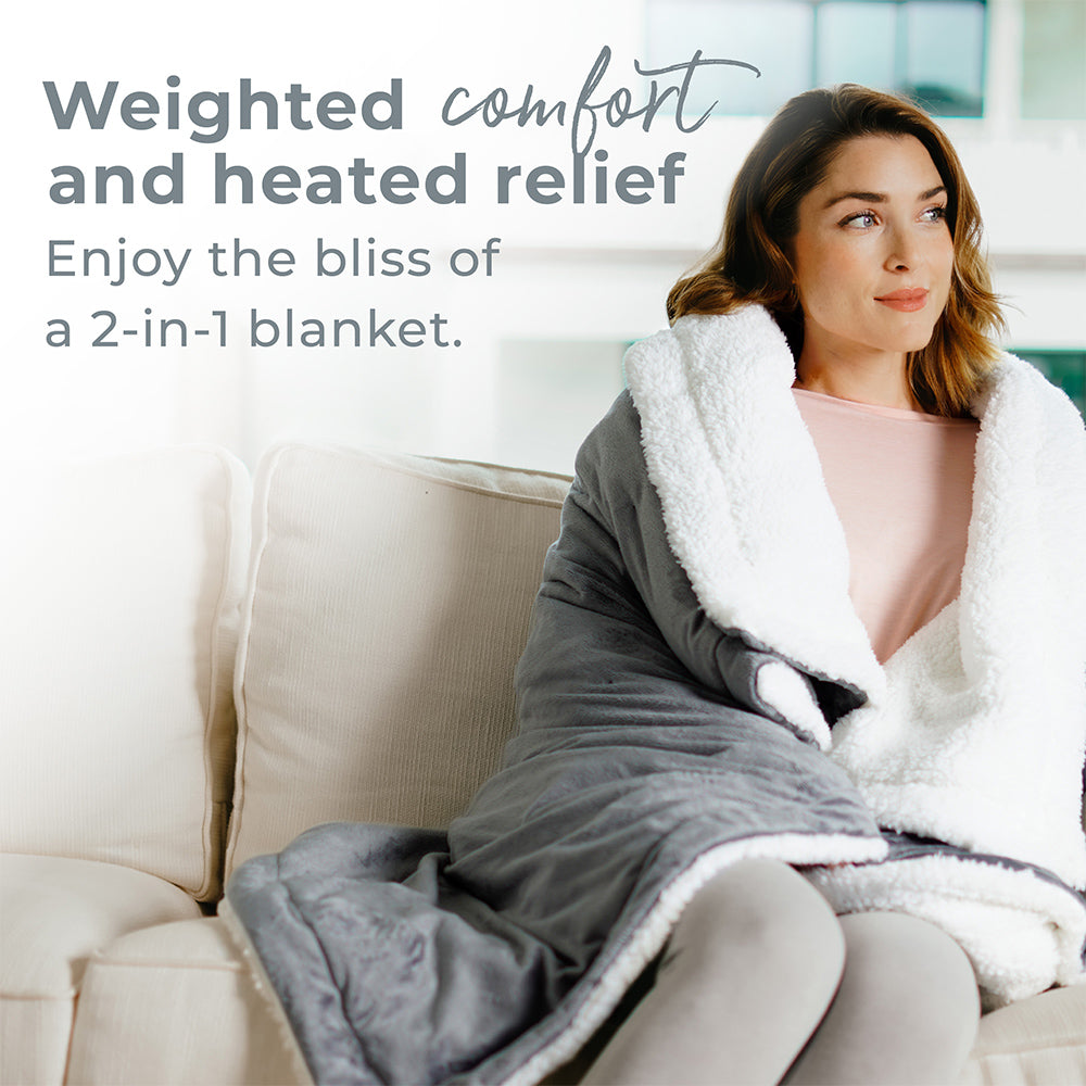 WeightedWarmth™ Weighted Throw Blanket with Heat - Image 2