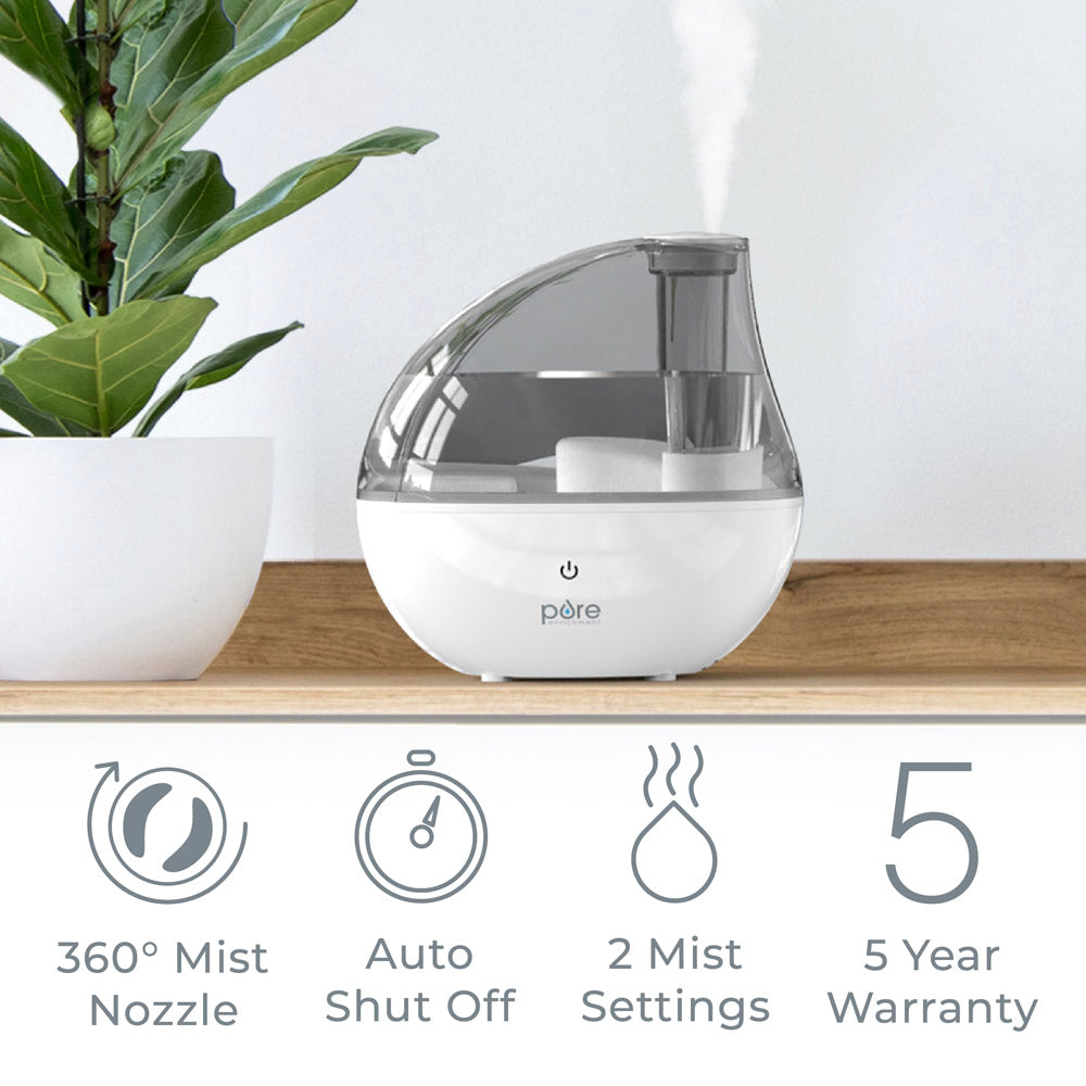 MistAire™ Silver Ultrasonic Cool Mist Humidifier - Image 3