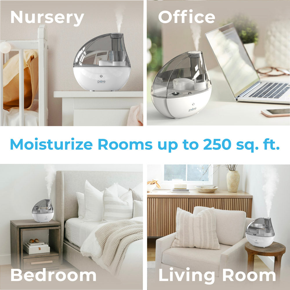 MistAire™ Silver Ultrasonic Cool Mist Humidifier - Image 4