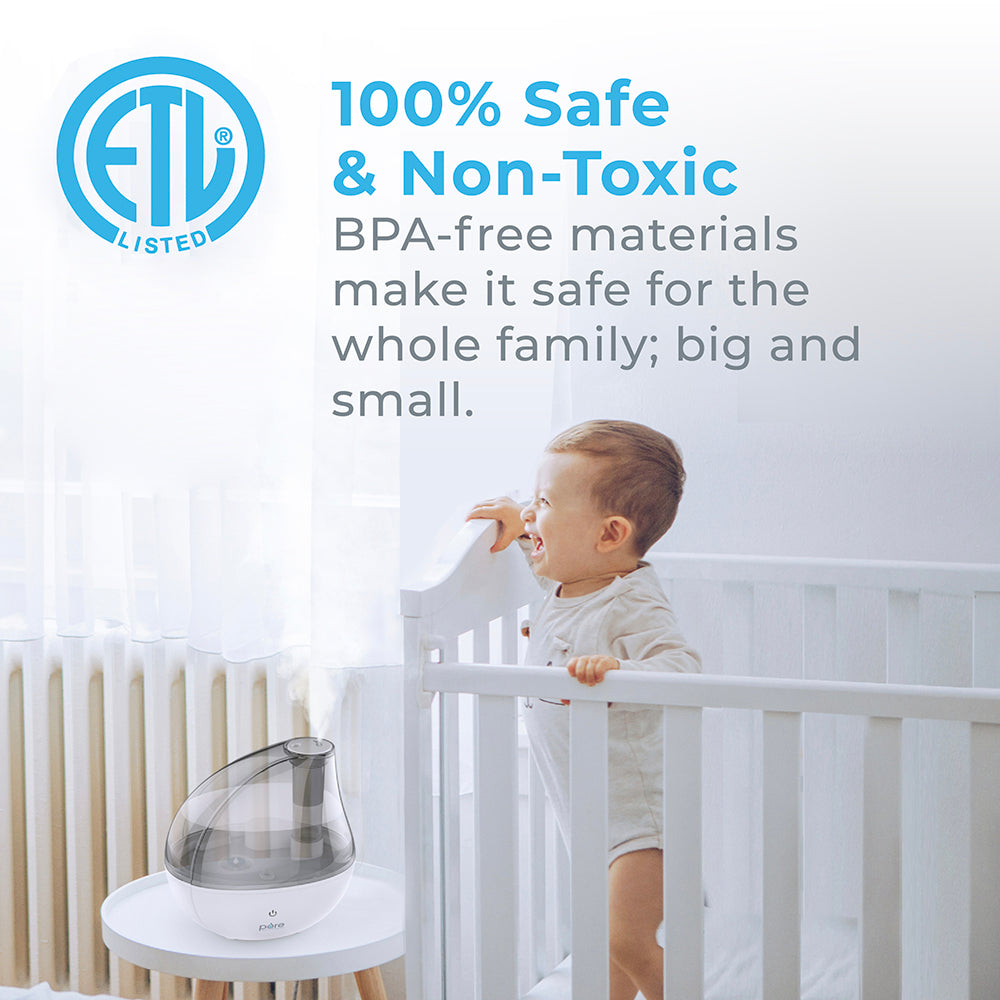MistAire™ Silver Ultrasonic Cool Mist Humidifier - Image 6