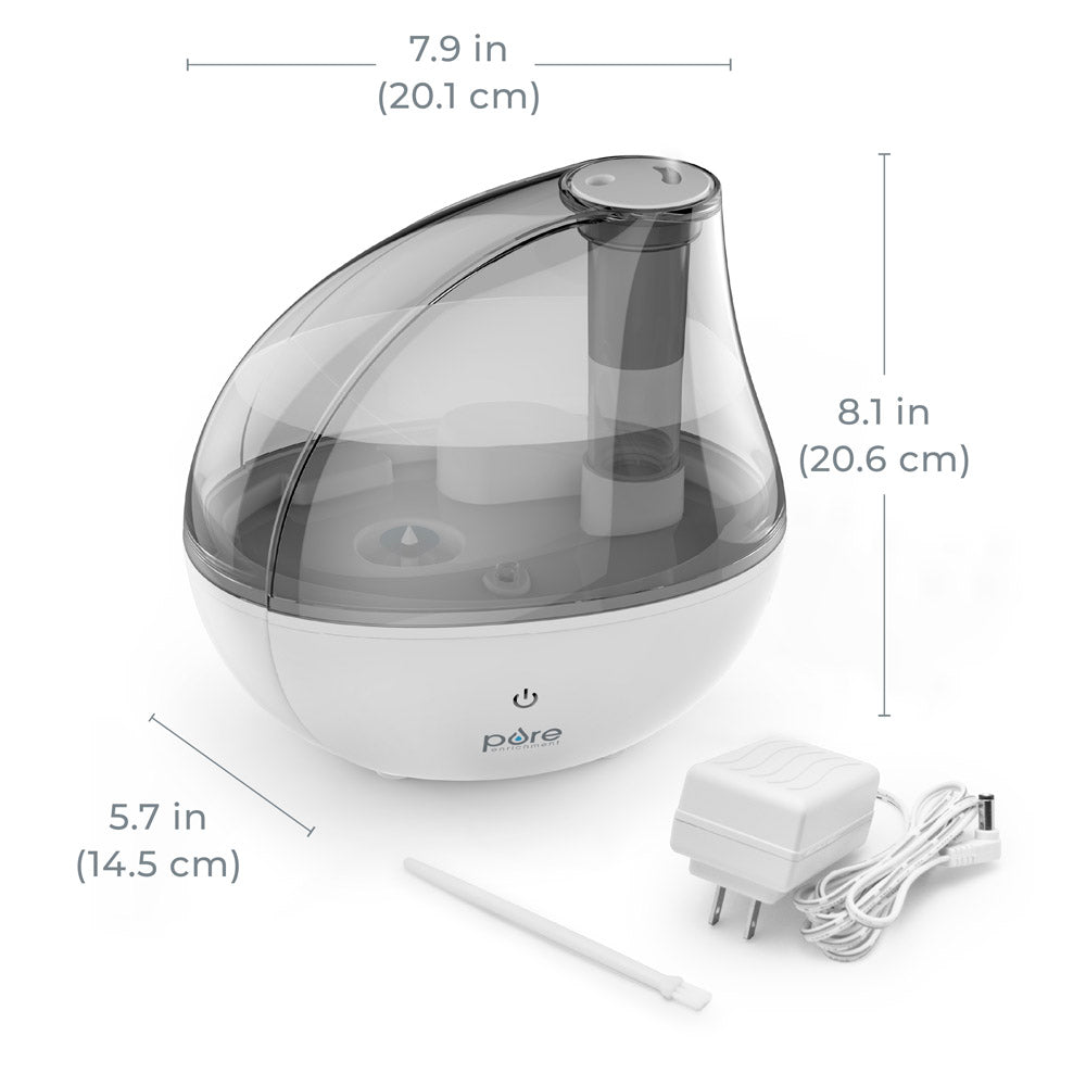 MistAire™ Silver Ultrasonic Cool Mist Humidifier - Image 8