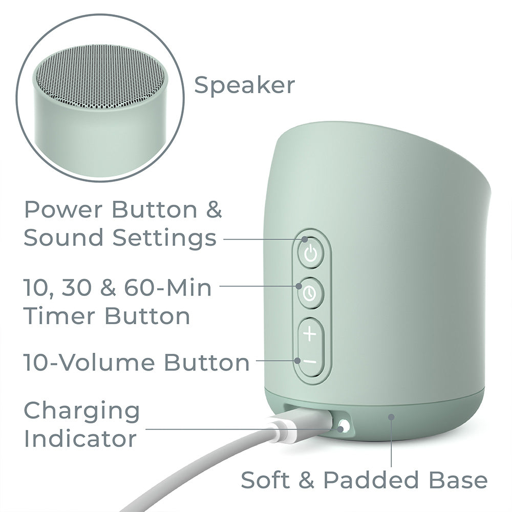 WAVE™ Mini Zen Soothing Sound Machine - Tranquil Green - Image 6
